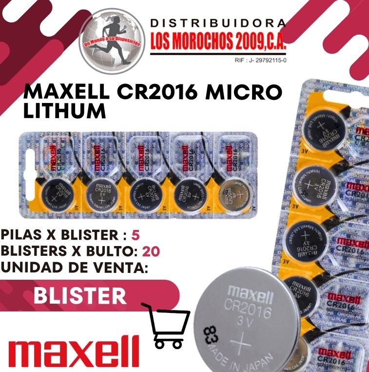 MAXELL CR2016 MICRO LITHUM 1X5