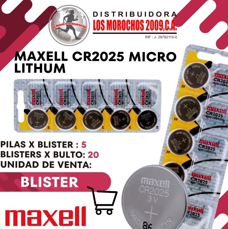 MAXELL CR2025 MICRO LITHUM 1X5