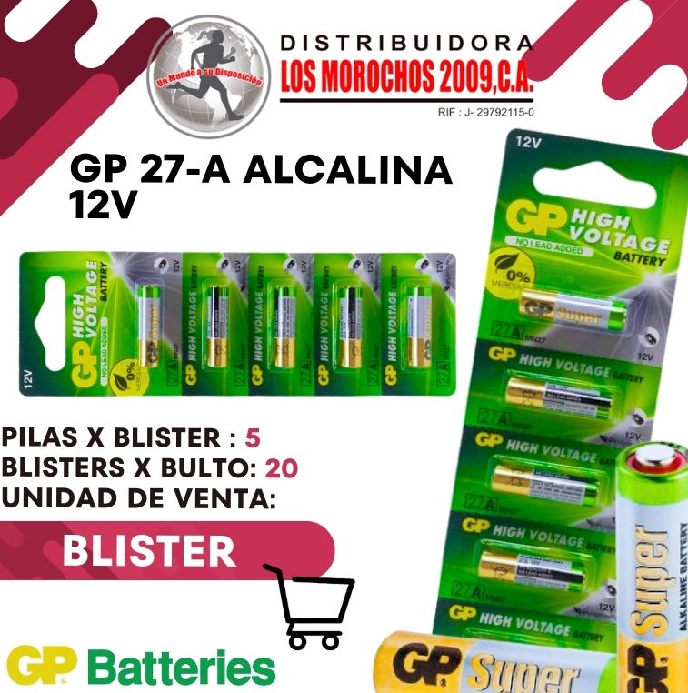 BATERIA GP 27-A ALCALINA 12V  5X1