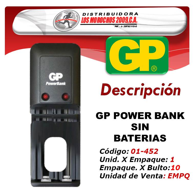 GP POWERBANK  SIN BATERÍAS 1X1