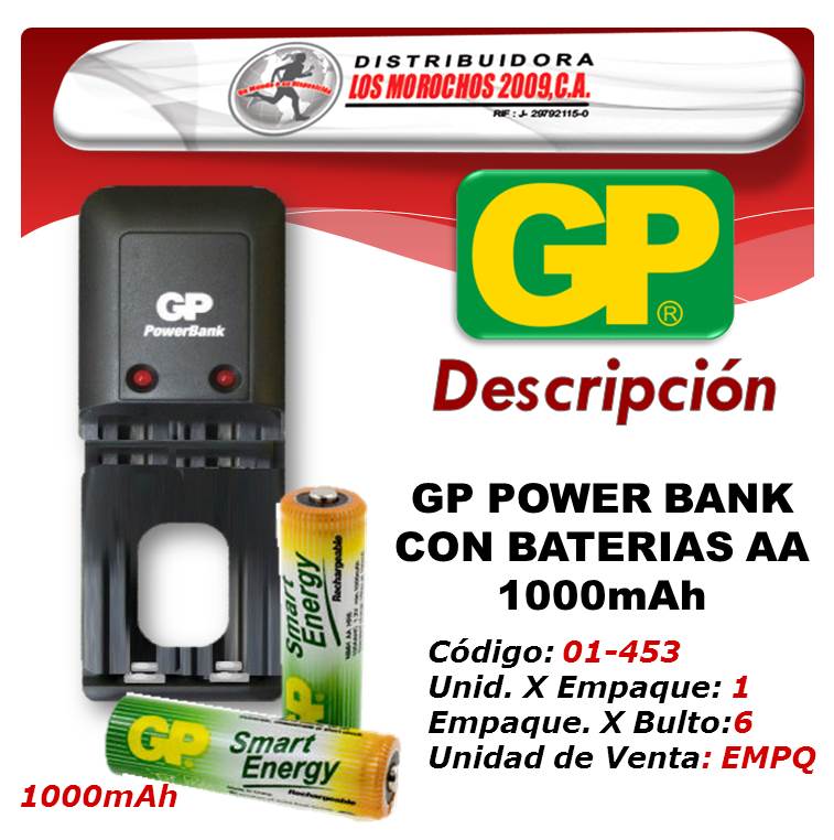 GP POWERBANK  CON BATERÍAS AA1300mAh 1X1