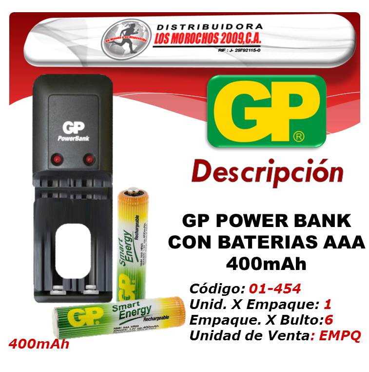 GP POWERBANK  CON BATERÍAS AAA650mAh 1X1