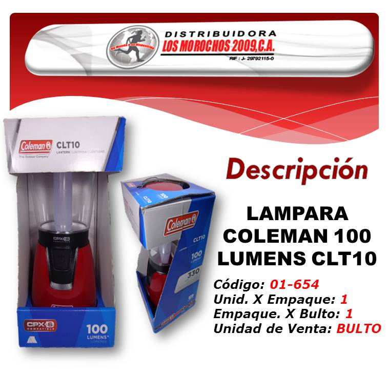 LAMPARA COLEMAN (CLT10) 100 LUMENS 1X1
