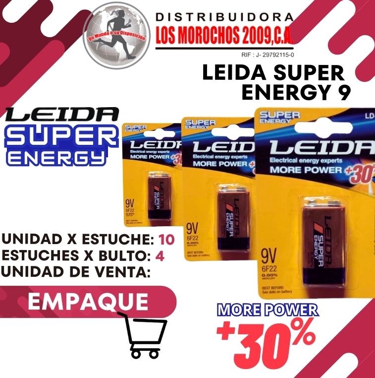 LEIDA SUPER ENERGY 9V 10X1