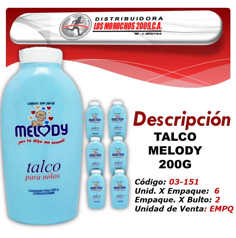 TALCO MELODY 200GR 6X1