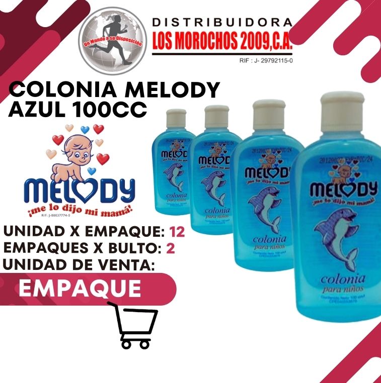 COLONIA AZUL MELODY 100CC 12X1