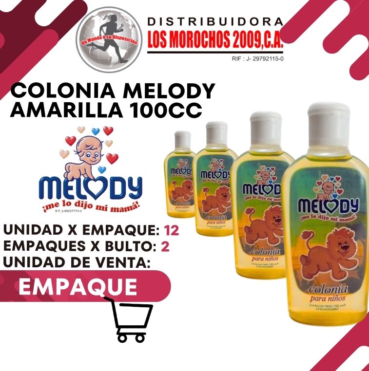 COLONIA AMARILLA MELODY 100CC 12X1