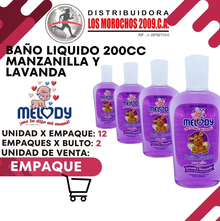 BAÑO LIQ. MELODY LAVA/MANZ.100CC 12X1