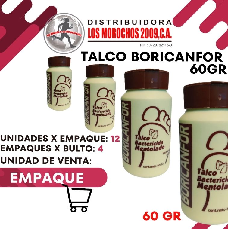TALCO BORICANFOR MENTOLADO 60GR 12X1