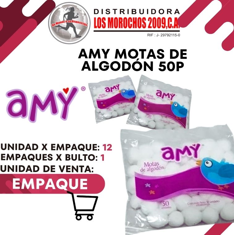 AMY MOTAS DE ALGODÓN 50P 12X1