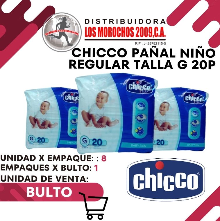 CHICCO PAÑAL NIÑO REG. G 20P 8X1 