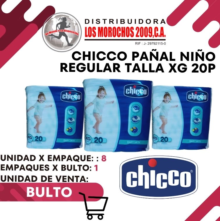 CHICCO PAÑAL NIÑO REG. XG 20P 8X1 