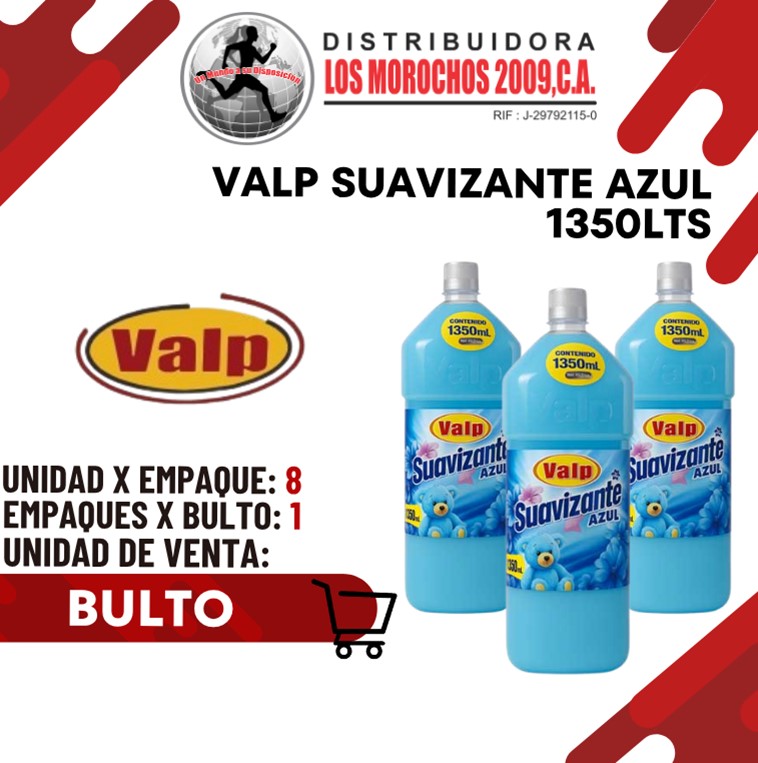 VALP SUAVIZANTE AZUL 1350LTS 8X1