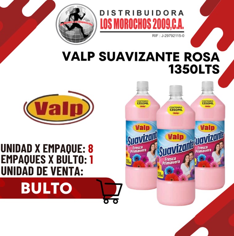 VALP SUAVIZANTE ROSA 1350LTS 8X1
