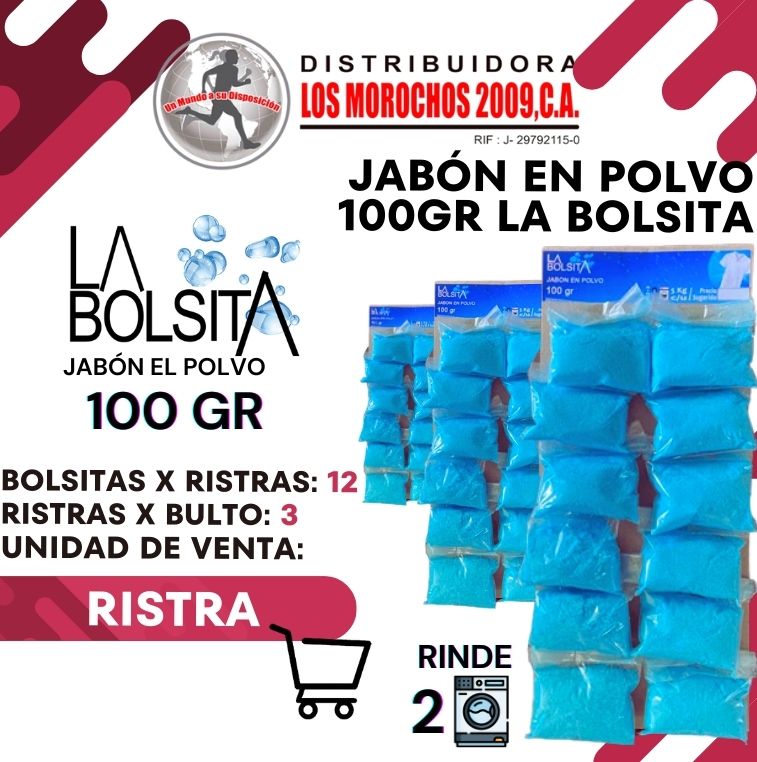 JABON EN POLVO 100GR LA BOLSITA 12X1