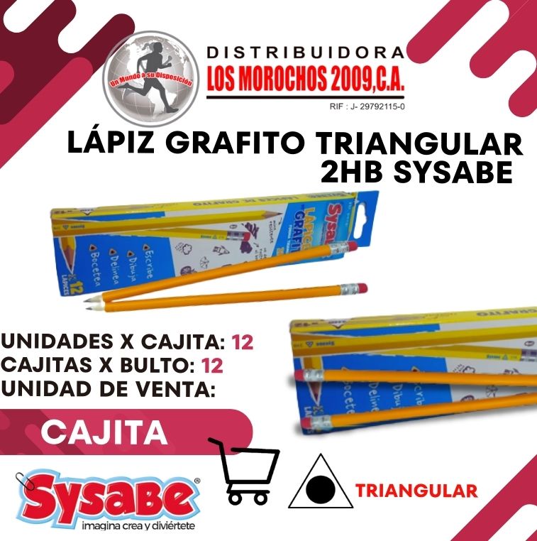 LÁPIZ GRAF/TRIANGULAR 2HB SYSABE 12X1 