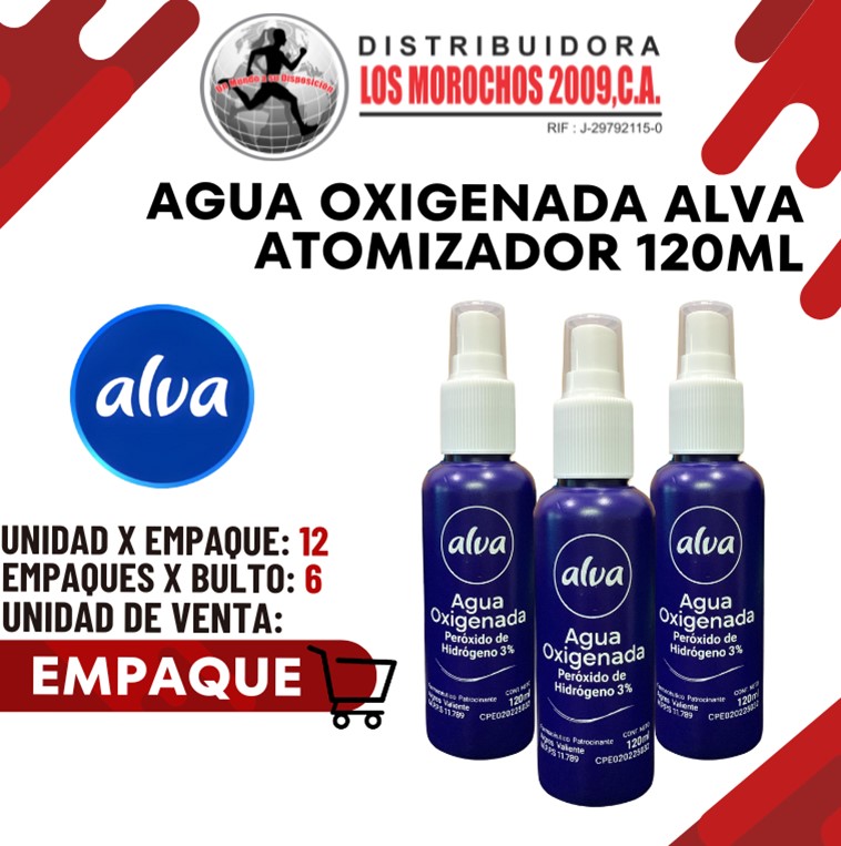 AGUA OXIG.ALVA 120 CC C/ATOMIZADOR 12X1