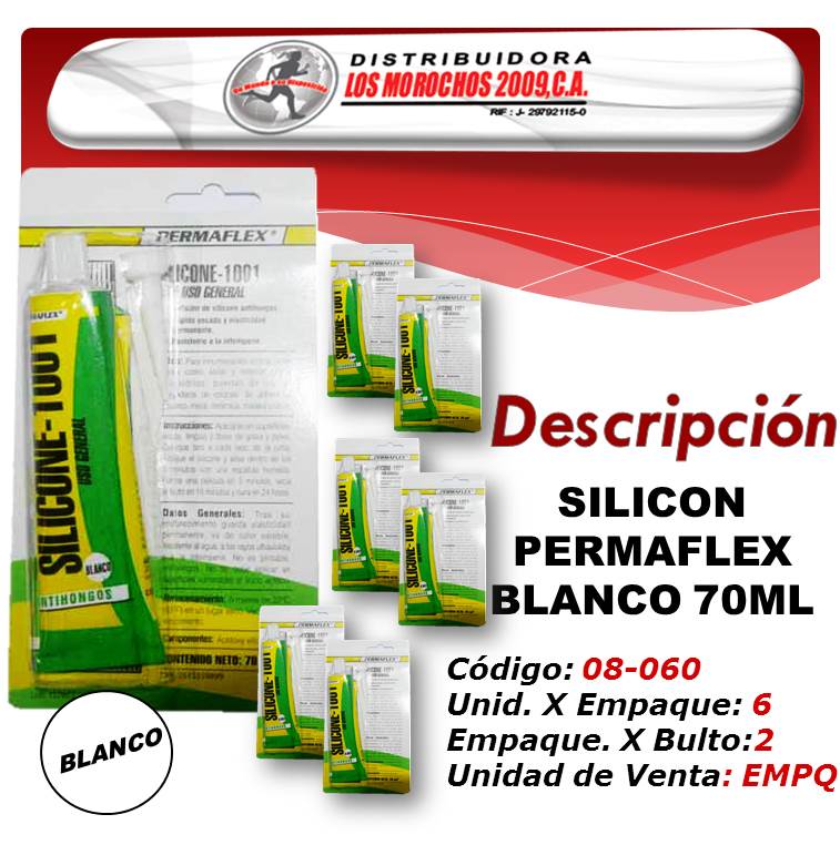 SILICON PERMAFLEX BLANCO 70ML 6X1 