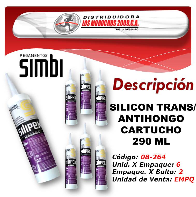 SILICON TRANS/ANTIHONGO CARTUCHO 290 ML 6X1 