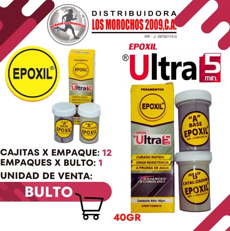 EPOXIL  ULTRA 5 MINUTOS  (MINI  40GRS) 1X12   