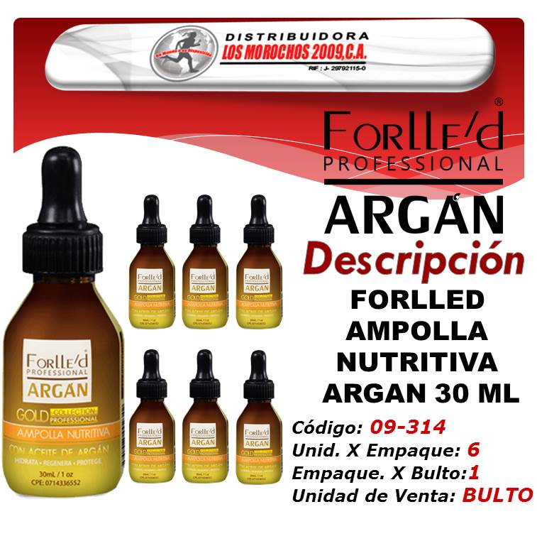 FORLLED AMPOLLA NUTRITIVA ARGAN 30 ML  6X1