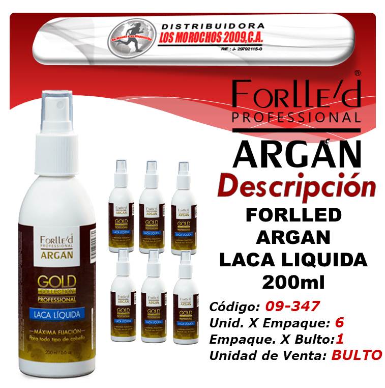 FORLLED ARGAN LACA LÍQUIDA 200ml  6X1