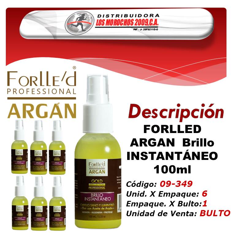 FORLLED ARGAN  Brillo INSTANTÁNEO 100ml 6X1