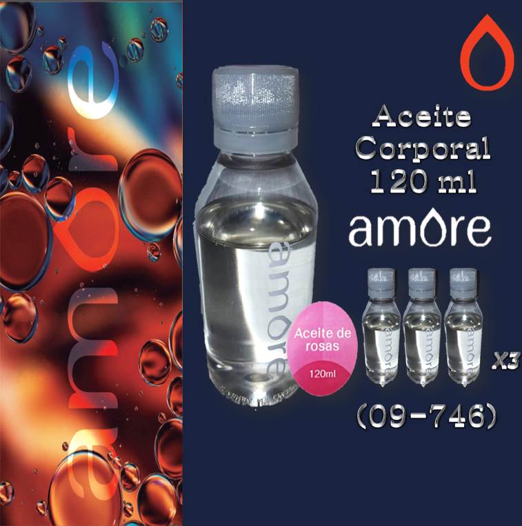 ACEITE AMORE  ROSA 120 ml 3x1