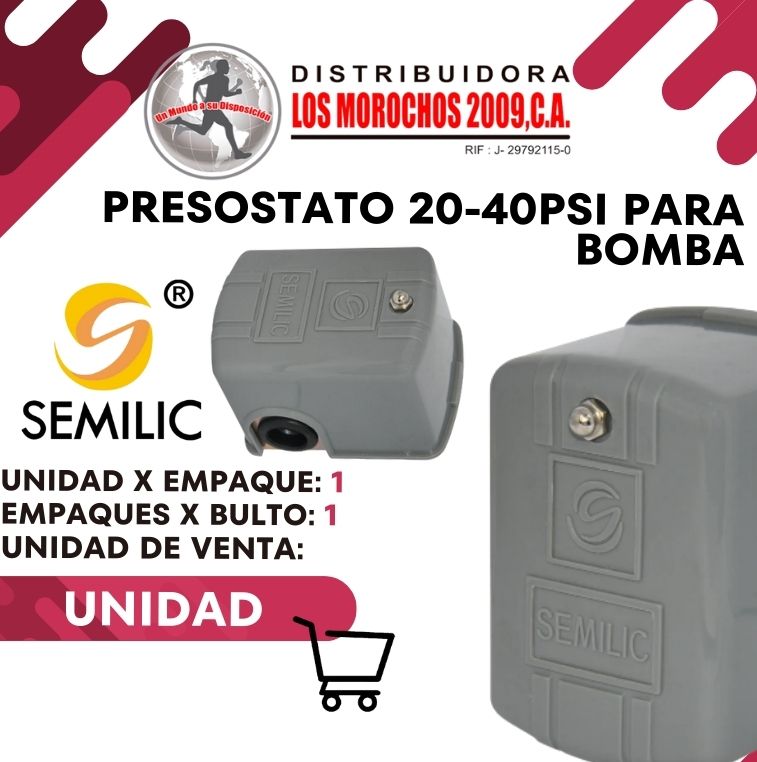 PRESOSTATO 20-40PSI P/BOMBA 1X1 (PRES-240)