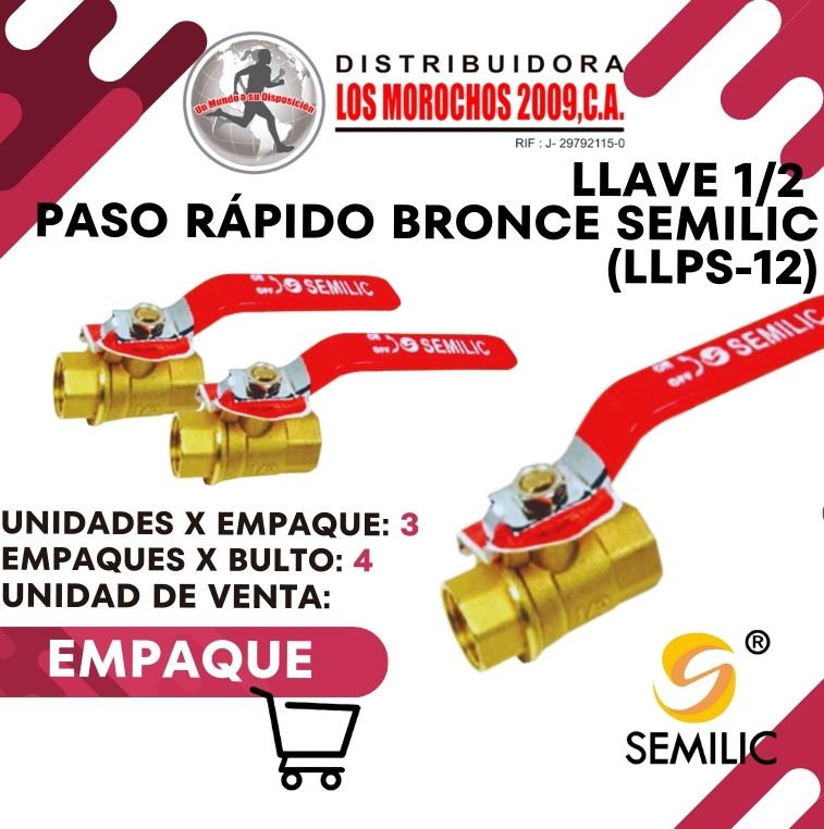 LLAVE PASO.RAP.1/2 BRONCE 3X1 (LLPS-12