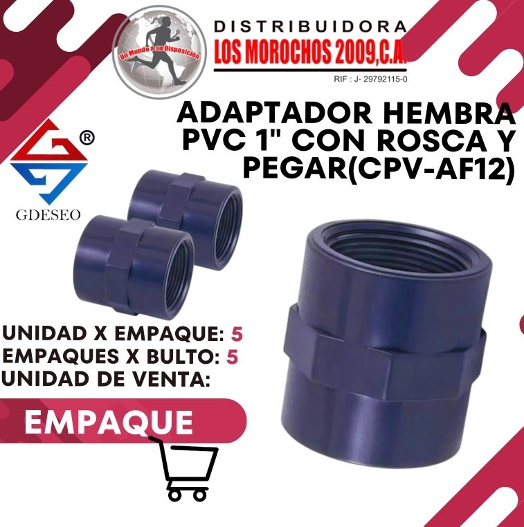ADAP. HEMBRA PVC 1