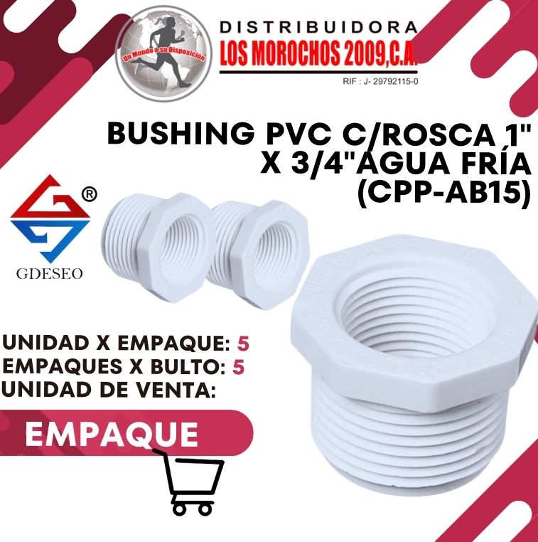 BUSHING PVC C/ROSCA 1