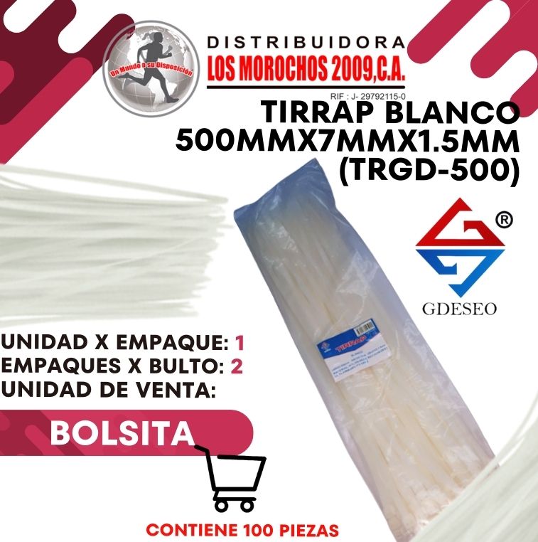 TIRRAP B.500mmX7mmX1.5mm 100P 1X1 (TRGD-500)