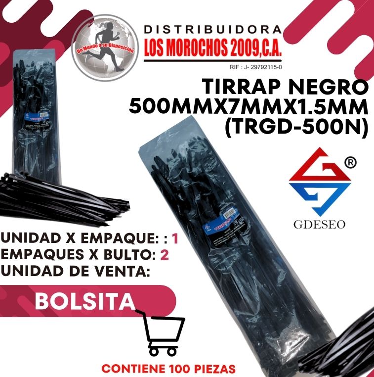 TIRRAP N.500mmX7mmX1.5mm 100P 1X1 (TRGD-500N)