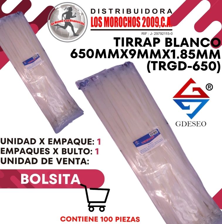 TIRRAP B.650mmX9mmX1.85mm 100P 1X1 (TRGD-650)