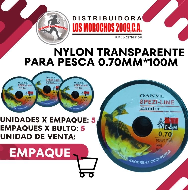 NYLON TRANSP. 0.70mm*100m 5X1 (NYL-T07)