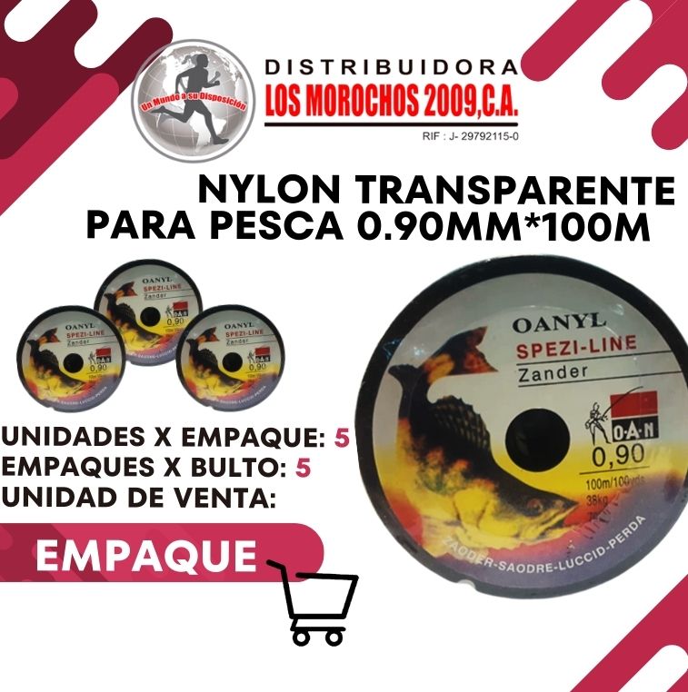 NYLON TRANSP. 0.90mm*100m 5X1 (NYL-T09)
