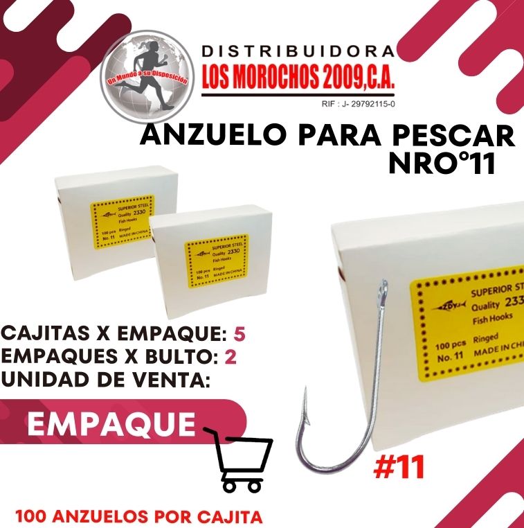 ANZUELO P/PESCAR NRO°11 5X1 (ANZ-NR11)
