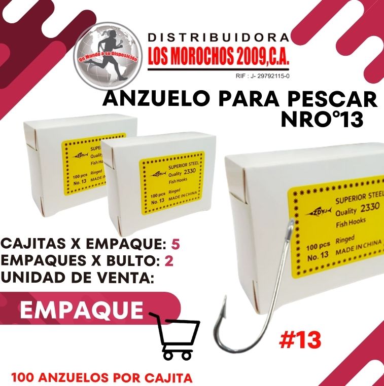 ANZUELO P/PESCAR NRO°13 5X1 (ANZ-NR13)