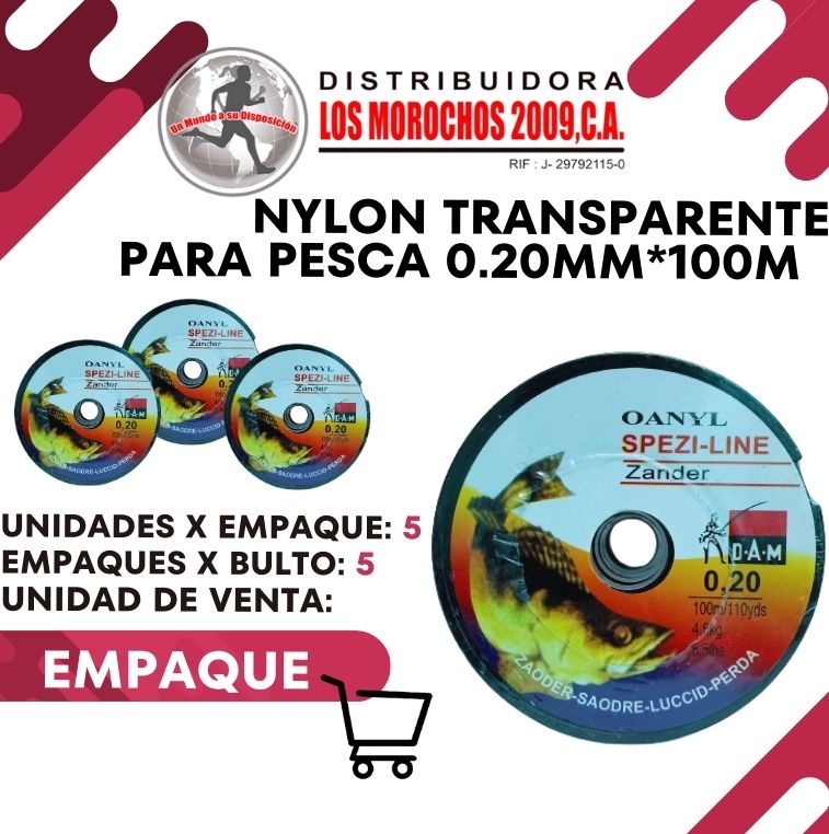 NYLON TRANSP. 0.20mm*100m 5X1 (NYL-T02)