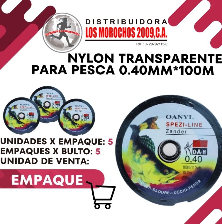 NYLON TRANSP. 0.40mm*100m 5X1 (NYL-T04)