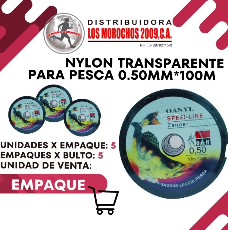 NYLON TRANSP. 0.50mm*100m 5X1 (NYL-T05)