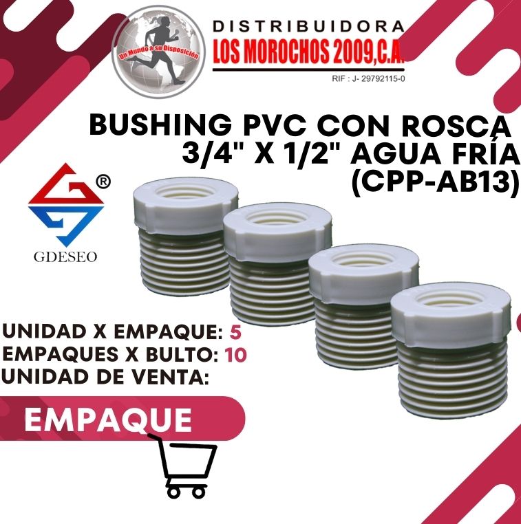 BUSHING PVC C/ROSCA 3/4