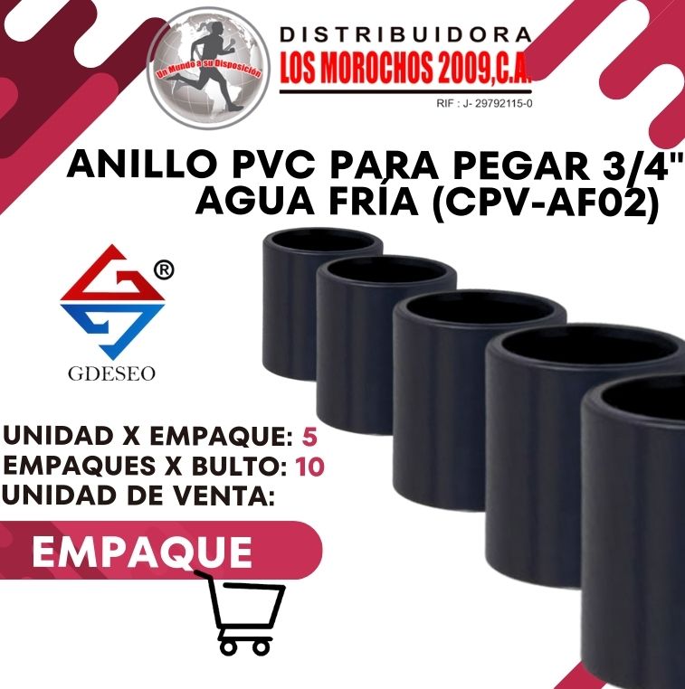 ANILLO PVC P/PEGAR 3/4