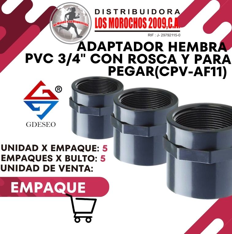 ADAP. HEMBRA PVC 3/4