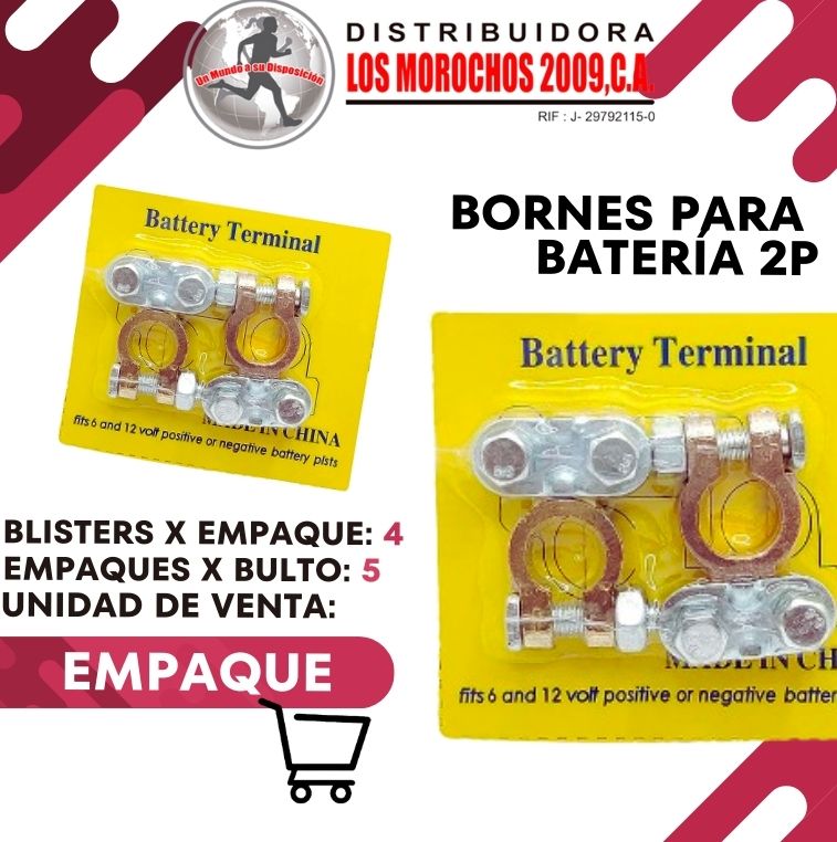 BORNES P/BATERIA 2P 4X1(BORN-H03)