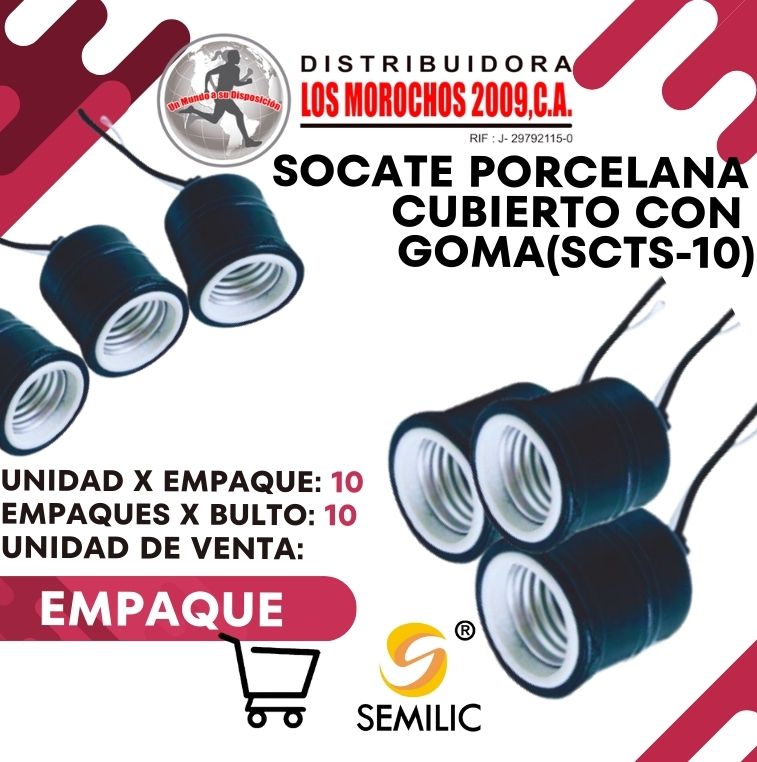 SOCATE PORCEL.CUBIERTO P/GOMA 10X1 (SCTS-10)