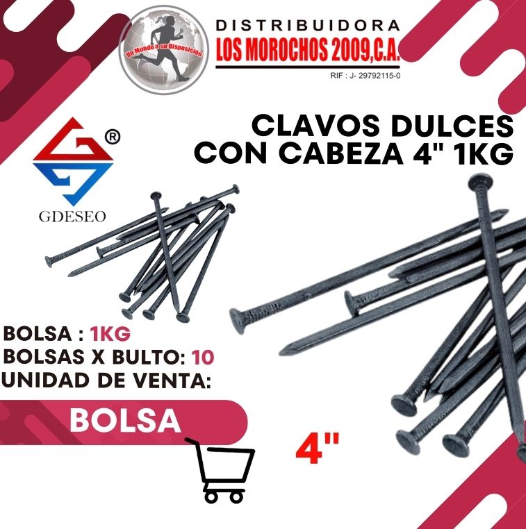 CLAVOS DULCE C/CABEZA 4