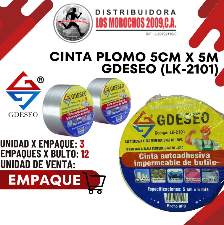 CINTA PLOMO 5cm x 5m GDESEO 3X1 (LK-2101)