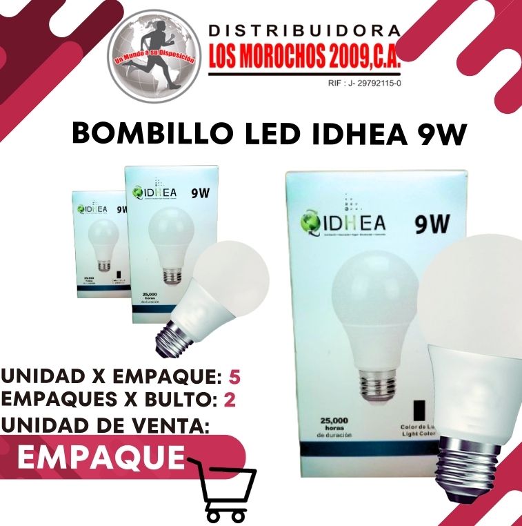 BOMBILLO LED IDHEA 9W 5X1